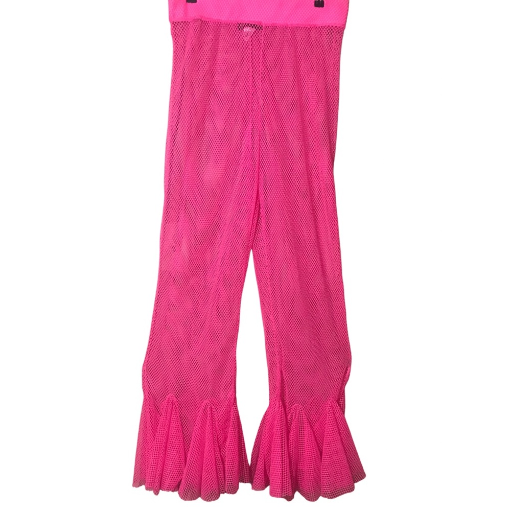 Eleven5 hot pink fishnet bell bottoms 2X
